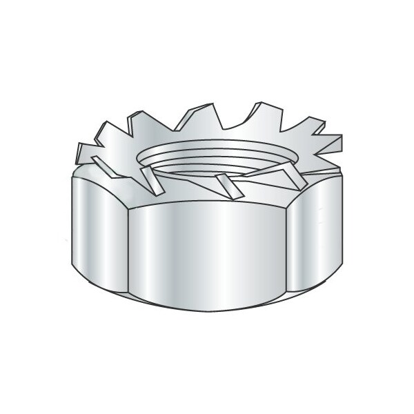 Newport Fasteners Lock Nut, 1/4"-20, Steel, Zinc Plated, 0.178 in Ht, 2000 PK 250394 - main